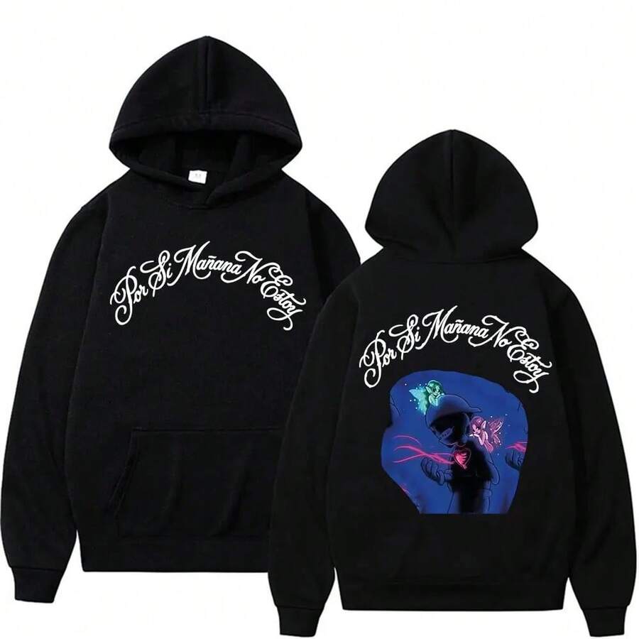 Omar Courtz Por Si Manana No Estoy 2026 Tour Hoodies Men Women Harajuku Hip Hop Style Sweatshirt Oversized Long Sleeve Pullovers,Essentials,Jyghnvb - Black - View 1