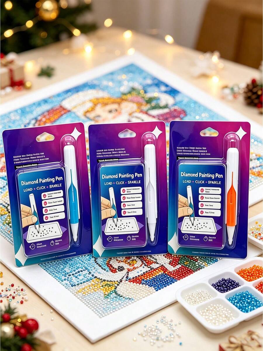 1pc Automatic Nail Art Rhinestone Dispenser Pen, Automatic Diamond Painting Bead Dispenser Pen, Anti-Clogging Fast Diamond Sorting Pen, Ergonomic Handheld Diamond Painting Tool, Precise Color Sorting Dotting Pen, Handmade DIY Diamond Painting Accessories - A - View 1
