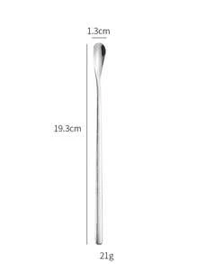 304 Stainless Steel Long Handle Stirring Spoon, Coffee/Tea Iced Drink Spoon, Bar & Kitchen Utensil, Mixing & Seasoning Tool Back To School - Multicolor - View 8