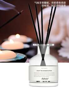 1 Set Black & White Minimalist Reed Diffuser Set (Wooden - Includes Rose Sticks And Diffuser) | 50/100ml, Bathroom/Bedroom/Room Decor, Car Accessory/Air Freshener, Teacher/Women Gift, Halloween/Back To School Decor - Fragrance-1 - View 16