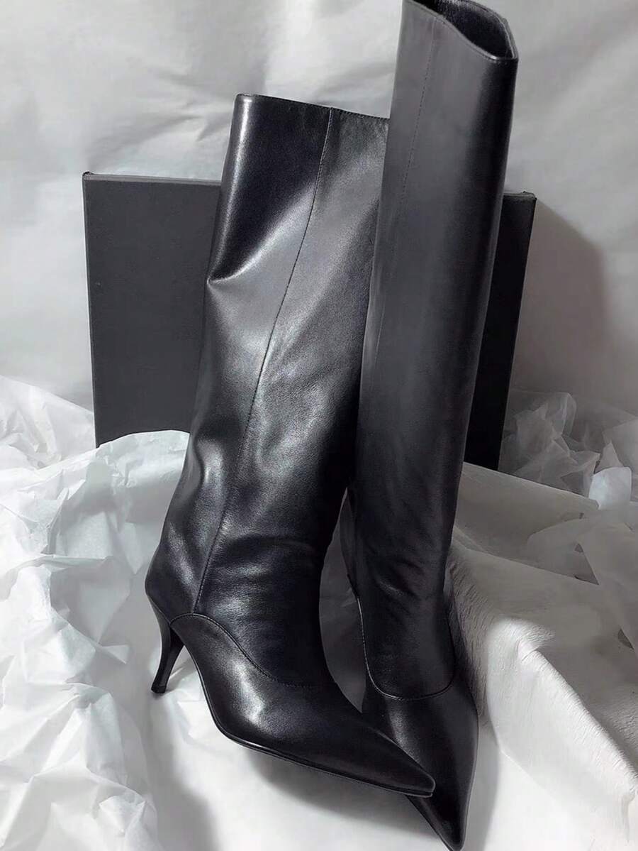 Women's Over-The-Knee Tall Boots, New Autumn/Winter Style, Slimming High Heel Chunky Heel Wedge Heel Fold-Down Boots