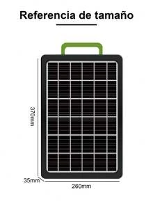 MOREKA Panel solar exterior de 15 W, batería de larga duración de silicio monocristalino, fuente de alimentación de emergencia para exteriores, iluminación exterior, pantalla de alimentación, IP65 a prueba de agua - Ver 2