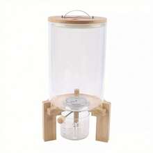 Vintoro Rice Dispenser Grain Container5L/7.5L Cereal Storage Dispenser With Valve - Airtight Glass Container For Rice, Grain & Dry Food, Transparent Body For Easy Content Check, Suitable For Kitchen Pantry Organization, Ideal For Storing Oats, Quinoa, Flour - Clear - View 8