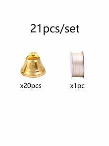 21pcs/Set Gold Bell Decorations, For Tabletop Centerpiece Decor, Small Wedding Tabletop Decor Bells - A - View 12