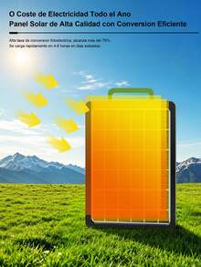 MOREKA Panel solar exterior de 15 W, batería de larga duración de silicio monocristalino, fuente de alimentación de emergencia para exteriores, iluminación exterior, pantalla de alimentación, IP65 a prueba de agua - Ver 5