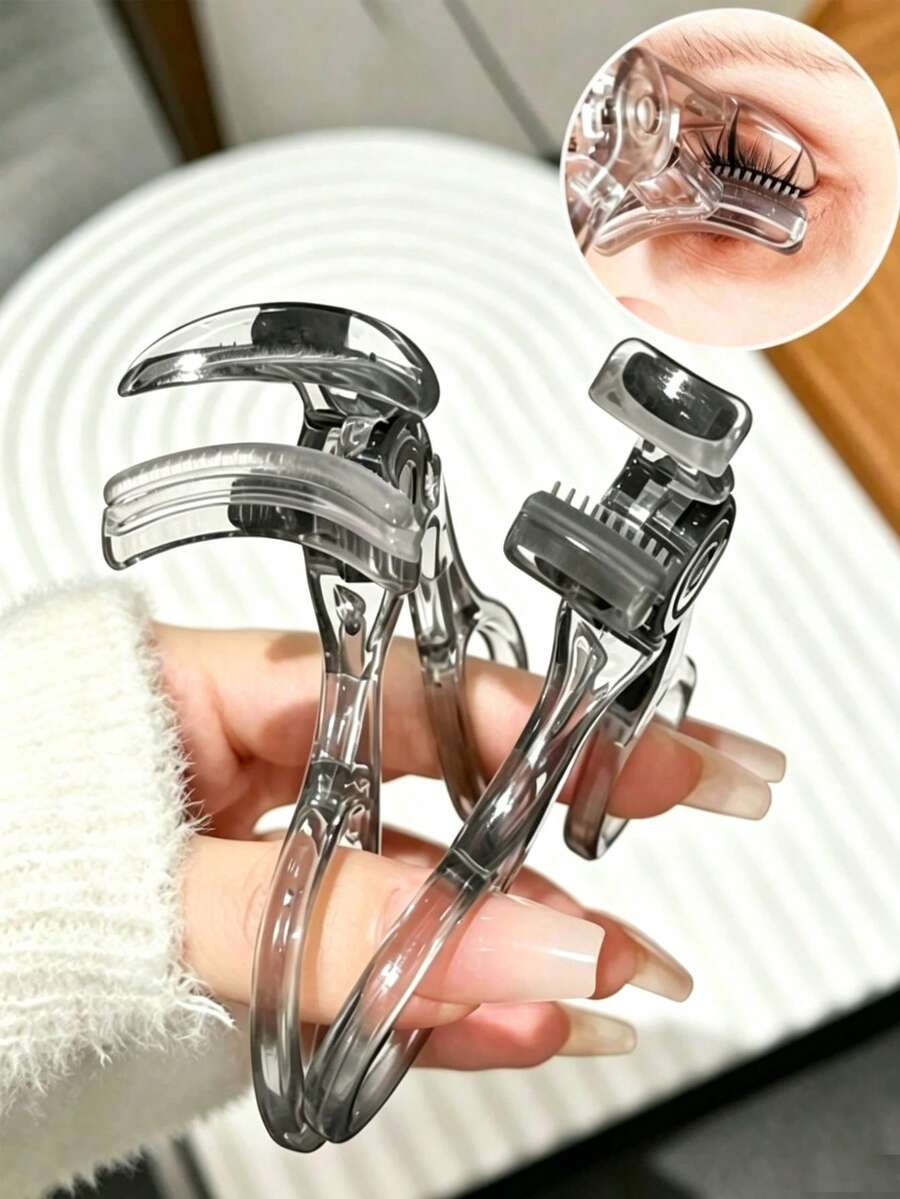 2/1pc Professional Toothed Eyelash Curler For Natural Curl And Long-Lasting Hold, Wide Angle Lash Curler And Shaping Tool, Suitable For Home Or Salon Use - Essential Makeup Beauty Tool, Suitable For Beginners, Eyelash Curling Tool - Multicolor - View 1