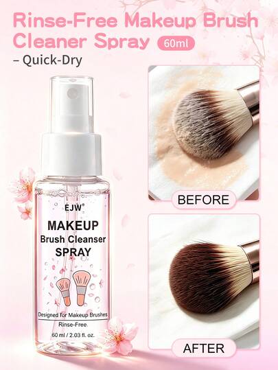 Makeup Brush Cleaner For Cosmetic Brushes, No-Washing Quick Drying Deep Cleaning Spray Ideal For Makeup Brushes For Women Girls