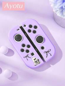 Ayotu Ghost & Bow & Book Pattern Switch Protective Case, Compatible With New Switch 2 (2025)/Switch NS/Switch OLED, Can Be Used On Dock Without Removing Protective Case, Universal Game Controller Protective Cover, Switch Game Accessories, Anti-Drop & Anti-Scratch, Halloween Theme & Birthday Gift. - View 11