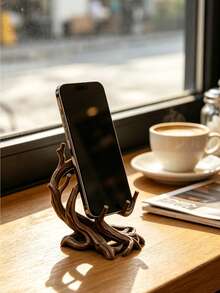 Tree Root Phone Stand Creative Branch Phone Holder Natural Theme Decorative Phone Base Multifunctional Stable Phone Stand Home Office Decor Craft Ornament Gift - Multicolor - View 3