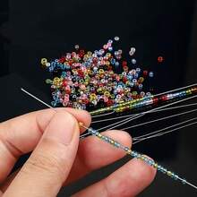 7Pcs Ultra-Fine Beading Needles - Large-Eye Twisted Needles Suitable For Jewelry Of Various Sizes, Crafts, And Jewelry Making - View 9