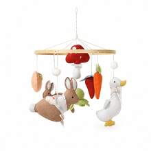 Cartoon Rabbit Forest Leaf Mushroom Bed Mobile, Fairy Tale Toy, Cute Hanging Bed Mobile For Baby, Cartoon Duck Sorting Toy, Multi-Functional Early Education Toy, Develop Baby's Concentration, Parent-Child Interactive Game, Christmas Halloween Sorting Gift - Multicolor - View 11