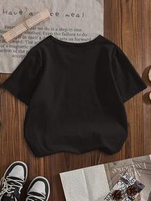 Women T-Shirts - Black (Printed Pattern) Pack Of 1 - View 3