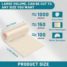 Large Roll Hydrocolloid Anti-Friction Tape, Soft Skin-Friendly Hydrocolloid Adhesive, Waterproof Hydrocolloid, Hand & Foot Care Patch - Multicolor - View 4