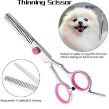 Professional Pet Grooming Scissors, Pet Grooming Tool Set, Pet Hair Trimming Tools, Suitable For Cats And Dogs. - A - View 2