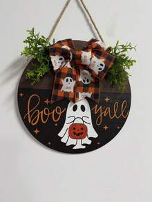 Artificial Pumpkins - Pumpkin Ghost Doorplate - View 2