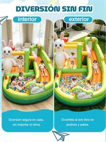 Kids Inflatable Bouncers - Green - View 6
