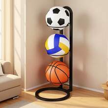 Multi-Layer Basketball Football Volleyball Ball Storage Rack Suitable For Home Living Room Bedroom Garage Ball Organization Storage Shelf - Black - View 17