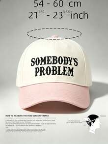 1pc Men Hat 'SOMEBODY'S PROBLEM' Embroidered Hats For Men, Adjustable Design, Perfect For Parties, Travel, Outdoor Activities, And Sun Protection - Multicolor - View 9