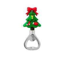 2pcs Christmas Snowman, Reindeer, Christmas Tree Bottle Opener Soft Rubber Cartoon Beer Bottle Opener Holiday Party Small Gift Kitchen Tool - Multicolor - View 4