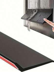 4.5/5.5CM Self-Adhesive Window Rain Guard, Outdoor Wind And Rain Barrier, Sliding Window Waterproof Strip, Exterior Window Sill Plastic Isolation Board, Bathroom Decor, Trimmable - Multiple Styles - View 5