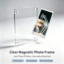 Acrylic Magnetic Refrigerator Photo Frame, Transparent Double-Sided Fridge Magnet Photo Frame, Display Frame, Suitable For Fujifilm, 2.36 X 3.54 Inches - Multiple Styles - View 8