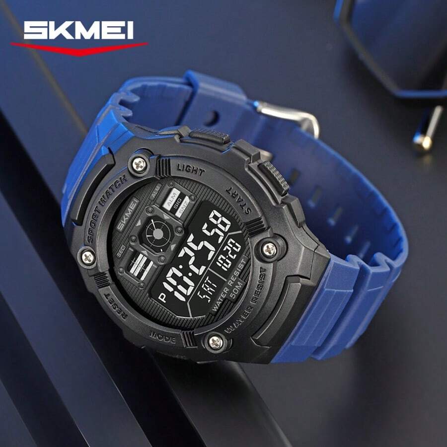 Skmei 2636 Sports Running 5atm Water Resistant TPU Strap Top Quality Unisex Digital Watch For Sport