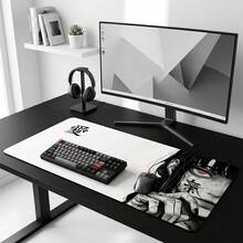 1Pc Art Black‑White Anime Girl Desk Mat, Japanese Style Unisex Mouse Pad For Anime Enthusiasts, For Office Desk Decor, Christmas Decoration, Party Gifts, Back‑To‑School Gifts & Office Supplies - Anime Girl - View 5