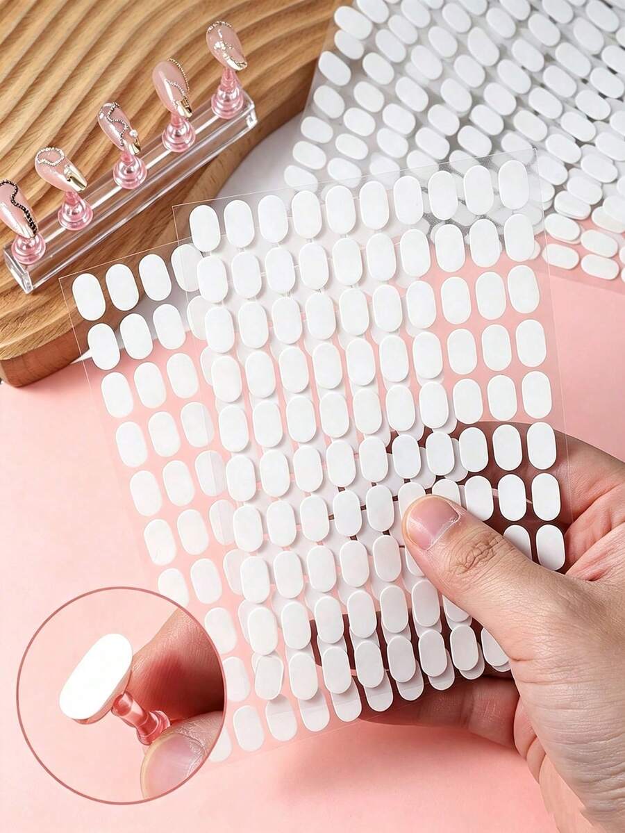 200 /1000 Pieces Of Nail Stand Stickers, Nail Tape, Suitable For Sticking On Nails, Suitable For Nail Art Practice And Display, Wearing Nail Tools And Materials, Clay Nail Art Tools - Multicolor - View 1