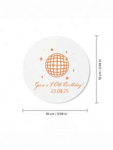 Personalized Name And Year Coaster, Custom Text Drink Coaster With Line Art Party Design, Custom Beverage Coaster, Birthday Party Table Decor, Celebration Drink Mat, Coffee Coaster, Birthday Gift For Friends, Family, Party Hosts And Guests. - Multicolor - View 15
