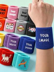 Gelang Olahraga Unisex yang Dapat Disesuaikan - Gelang Penyerap Keringat, Dapat Disesuaikan dengan Pola dan Nama, Cocok untuk Tenis, Bola Basket, Lari, Yoga, Kebugaran, dan Olahraga - MultiWarna - View 5