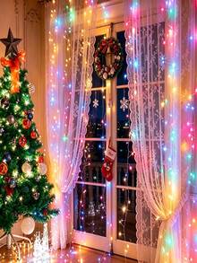 1pc 30m/98ft Christmas Firecracker Fairy Light String, 1000/800/600 LED Firework Light String, Christmas Firecracker Lights, Suitable For Rooms, Patios, Indoor/Outdoor Use, Weddings, Parties, Home, Gardens, New Year's, And Christmas Decorations - Firecracker String Lights - View 8