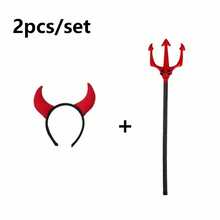Set Kostum Vampir Setan Gotik 3 Potong, Cocok untuk Halloween, Zombie, Malaikat Maut, Pesta Bertema Peran Setan, Unisex - MultiWarna - View 13