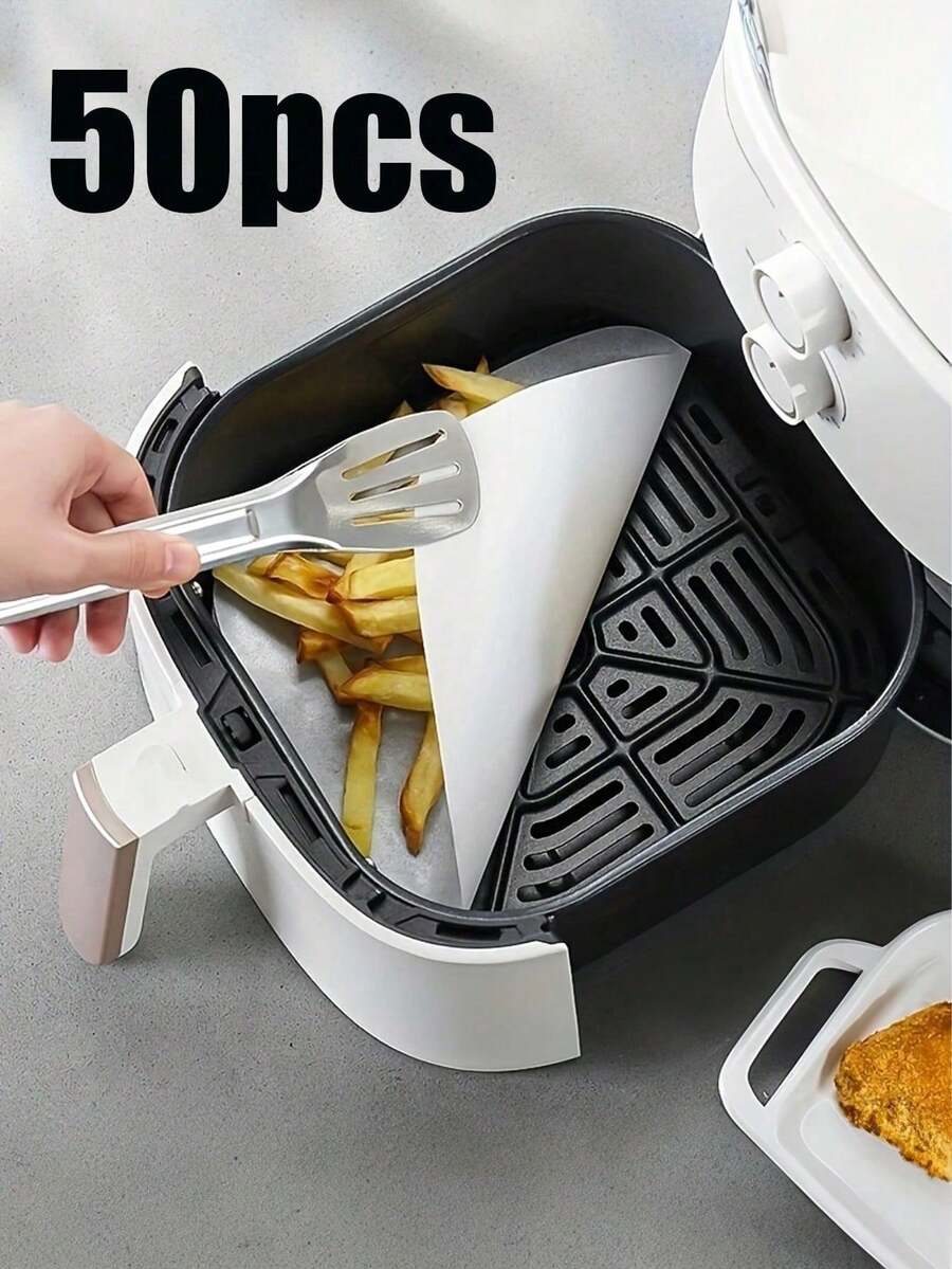 100/1pc Square Baking Paper, Suitable For Air Fryer, Oven, Microwave, Frying, Steaming, Baking, Roasting, Oil-Proof And Water-Proof, Suitable For Air Fryer Cooking, Baking And Roasting Filter - Multicolor - View 1