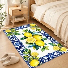 1pc, Pattern Printed Faux Cashmere Kitchen Mat, Absorbent Kitchen Floor Mat, Kitchen Carpet, Long Strip Foot Mat, Sink Front Mat, Suitable For Kitchen, Bathroom, Entryway, Hallway, Laundry Room And Home Decor - Multicolor - View 7