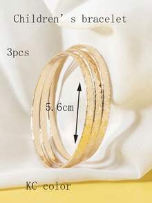 3pcs Fashion Minimalist Bestselling Versatile Unique Design Geometric Chunky Rhombus Stackable Bracelets - Multicolor - View 14