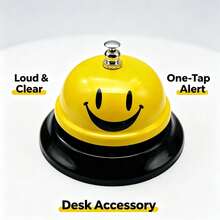 1pc Metal Call Bell, Desktop Service Bell, Electroplated Surface, Suitable For Hotels, Schools, Restaurants, Warehouses And Other Places, Can Be Used As Desktop Service Bell, Graduation Gift And Back To School Gift. - One Size Fits All - View 2