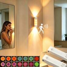1pc Magnetic Charging LED Wall Light, LED Night Light With Motion Sensor, Indoor Wall Lamp, Battery Powered, Self-Adhesive Design, Home Decor, Living Room Decor, Motion Sensor Light, Bedside Lamp, LED Light, 400mAh - Type a - View 12
