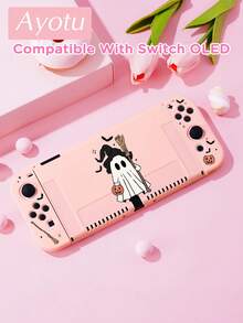 Ayotu Pumpkin & Bat & Ghost Theme Switch Protective Case, Compatible With New Switch 2 (2025)/Switch NS/Switch OLED, Can Be Used On Docking Station Without Removing Protective Case, Universal Game Controller Protective Cover, Switch Game Accessories, Anti-Drop Anti-Scratch, Halloween Theme & Birthday Gift. - View 19