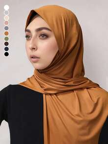 Awegeo Women's Solid Color Headscarf Hat - Multifunctional Fashionable Brimless Hat, Suitable For Outdoor Casual Wear, Features Dust-Proof Design, Warmth And Insulation, And Convertible To Scarf - Hijab - View 1