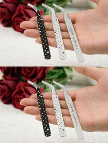 6/3pcs Korean Hand Account Tweezers Collection Cute Landscape Stickers Tape Special Tools Material Eyelash Tweezers - Multicolor - View 9