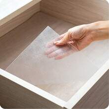 1pc Waterproof & Oil-Proof Transparent Kitchen Cabinet And Shelf EVA Liner, White Snowflake Pattern, Easy To Clean Surface, Scratch-Resistant, Splash-Proof, Suitable For Drawers, Vanity, Cabinets, Pantry Organization - Transparent Protective Film, Non-Slip, Waterproof, Oil-Proof, Elegant Snowflake Design, Suitable For Kitchen Use - Multicolor - View 6