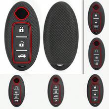 Silicone Key Case For Tiida Qashqai J11 J10 Micra Kicks Altima X-Trail Fuga Navara Leaf Note Sentra Murano Car Key Cover - black - View 2
