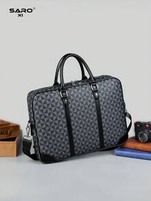 saroxi 1 buah Tas Selempang Pria, Tas Jinjing Klasik Kapasitas Besar untuk Laptop, Dapat Menyimpan Dokumen dan Perlengkapan Kantor, Cocok untuk Perjalanan Bisnis, Gaya Minimalis, Hadiah untuk Pria - MultiWarna - View 1