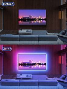 1pc 3.28ft/9.8ft/16.4ft/32.8ft/65.6ft 24-Key Remote Control RGB 5050 Color Changing LED Strip Light, Suitable For Holiday, Party, Room, Kitchen, TV, Home Decor - Multicolor - View 10