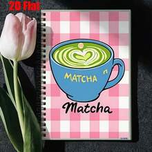 Vintage Japanese Matcha Tea Ceremony Illustration A5 Spiral Notebook, 50 Sheets 100 Pages, For Office, Classroom, And Meeting Records, Portable Notepad And Diary For Professionals, Creative Gift - One Book (50 Pages, 100 Pages) - View 5