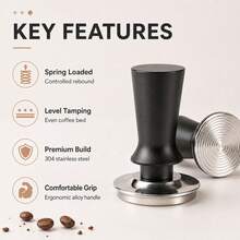 51/53/58mm Coffee Distributor And Tamper, Stainless Steel Coffee Tamper With Aluminum Alloy Handle, Professional Espresso Distribution Tool, Spring-Loaded Tamper, Barista Professional Equipment - Multicolor - View 2