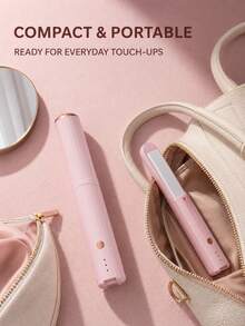 Pelurus & Pengeriting Rambut 2-in-1 Nirkabel Portabel 2000mAh, Dapat Diisi Ulang USB Tipe-C, Setrika Penata Rambut Mini Keramik dengan 3 Pengaturan Panas untuk Perjalanan - MultiWarna - View 4