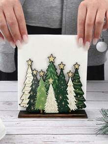 1pc Christmas Tree Napkin Holder, Merry Christmas Decoration, Tissue Storage Rack, Christmas Decor, Tabletop Ornament, Christmas Decoration, Table Centerpiece, Christmas Holiday Decor, Christmas Decoration, Christmas Decoration - Multicolor - View 5