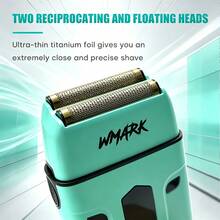 WMARK Professional Shaver Portable Beard Trimmer Electric Reciprocating Shaver Rechargeable Men's Razor NG-984A - Multicolor - View 4