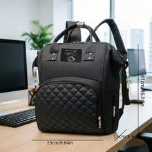 1pc Fashionable Mommy Bag Portable Backpack For Daily Use - Black - View 2